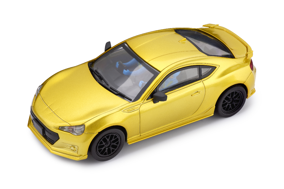 PCT01V Subaru BRZ Yellow inc working headlights 1:32 scale